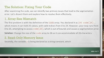 Understanding and Fixing Segmentation Errors in C Arrays