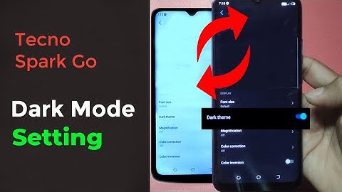 Tecno spark go dark mode - Tecno spark go black colour