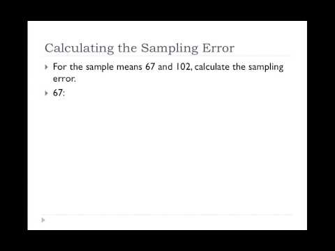 02 Finding Sampling Error