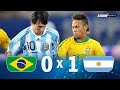 Brasil 0 x 1 argentina neymar x messi  2010 friendly extended goals  highlights