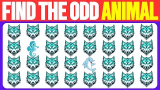 Find The Odd One Out - Animal Edition 🐬🦩🦁| 30 Ultimate Levels Emoji Quiz| Easy, Medium, Hard.