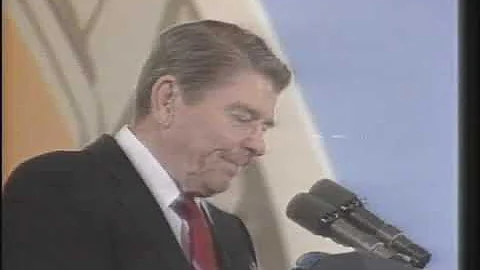 Reagan was giving a speech in West Berlin when a b...
