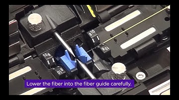 Inserting the fibers into the splicer (Help Video for TYPE-72C/TYPE-82C(no4))