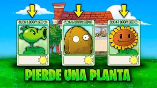 PvZ pero PIERDO una planta en cada nivel… 💀🔥