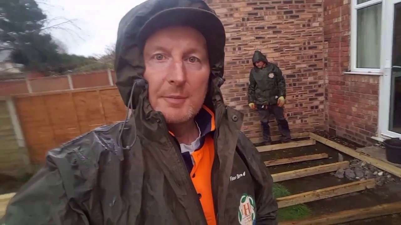 Decking job.Split level with small squared trellis YouTube