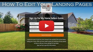 How To Edit Your Landing Pages