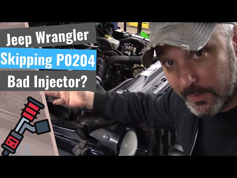 जीप रैंगलर: P0204 इंजेक्टर सर्किट और मिसफायरिंग