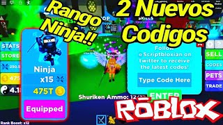 2 Nuevos Codigos Para Ninja Legends Rango Ninja En La - all 4 new exclusive codes dual wield ninja legends roblox latest update