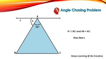 Geometry | Angle Chasing | Parallel Line and Triangle | Mathematical Olympiads | CAT | GMAT
