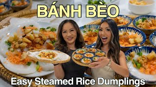 Mama Phan’s Easy Steamed Rice Dunplings with Shrimp | Bánh Bèo recipe