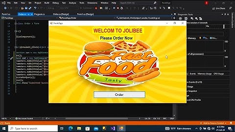 Restaurant Food App Ordering System Using C#