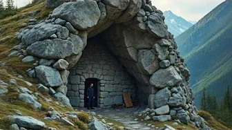 Man Built a Stone Cabin Alone in the Mountains | Full Off-Grid Building Journey @GhostLander-s