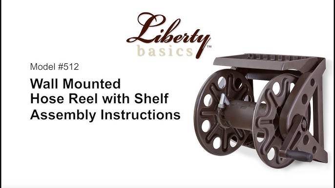 Liberty Garden 2-Wheel Water Hose Reel Cart with Basket, Bronze