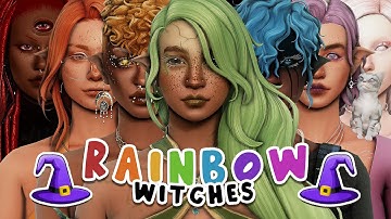 Rainbow Witches 🌙 + CC List | Sims 4 Create a Sim