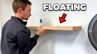 These Strong Floating Shelves Only Use 4 Screws