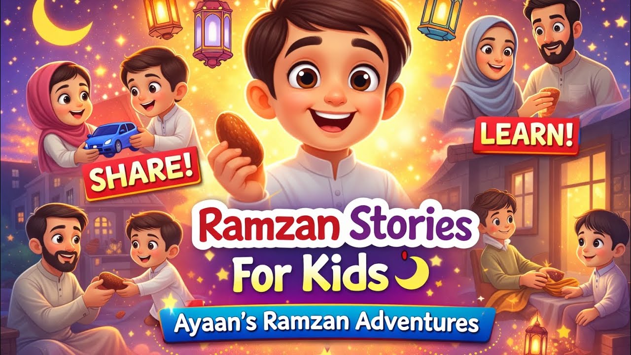 Cartoon Razman Ramzan Stories for Kids 🌙 | Ayaan’s Ramzan Adventures | Islamic Cartoon ...