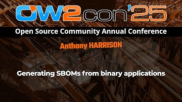 Anthony HARRISON, Generating SBOMs from binary applications