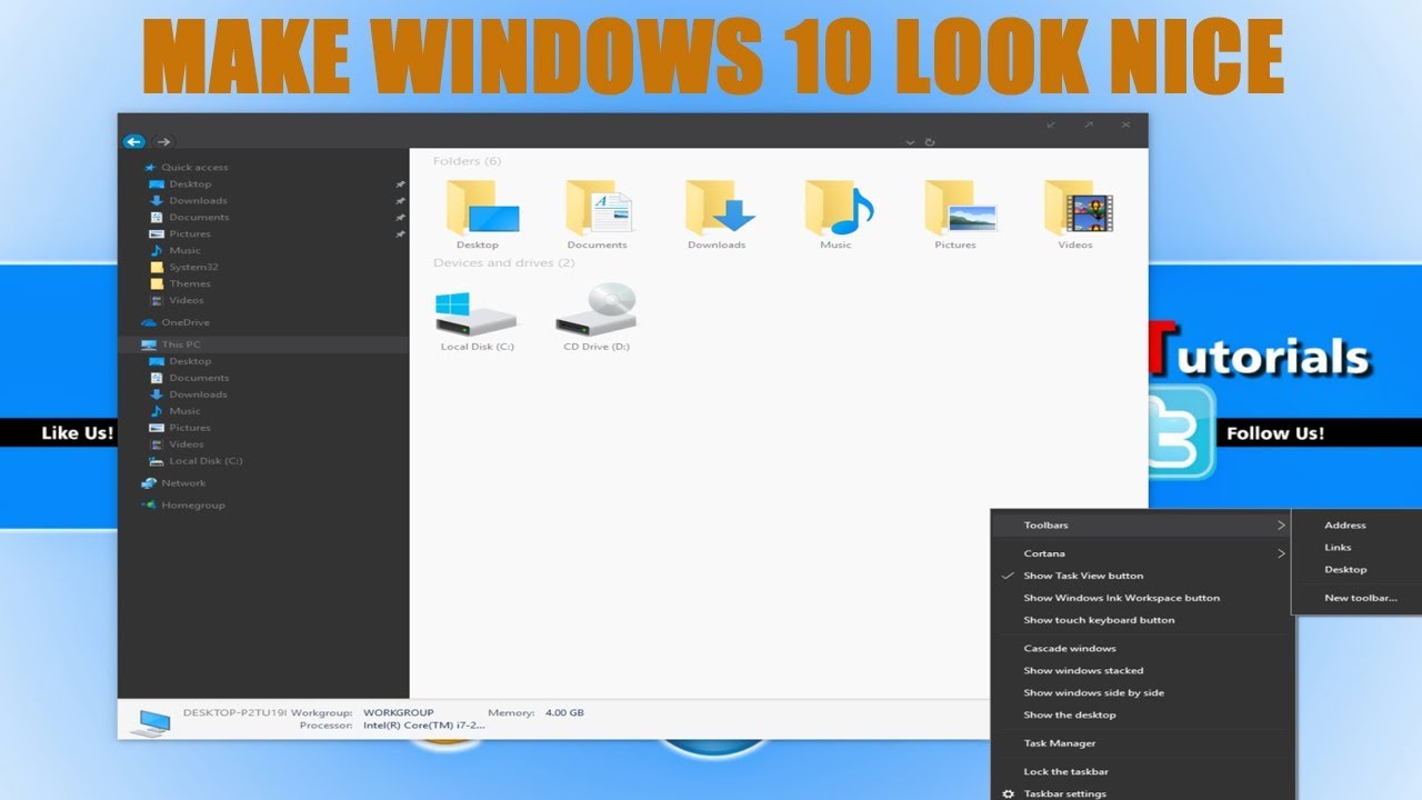 Windows 10 Dark & Light Theme Skinpack Tutorial 2017 | Imagineon BEST ...