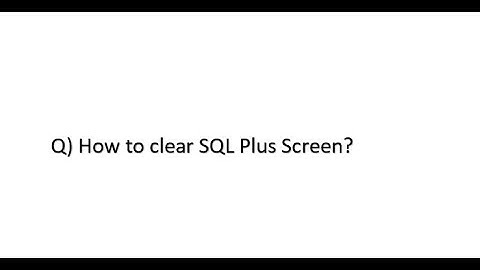 How to clear SQL Plus Screen ||Oracle ||Latest||2024