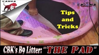 How to make a whelping pad for new born puppys. This will save you lots of time and effort. Also promoted good motor skills in the 