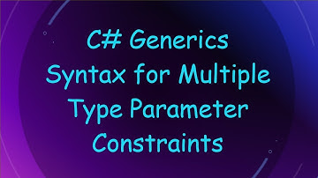 C# Generics Syntax for Multiple Type Parameter Constraints