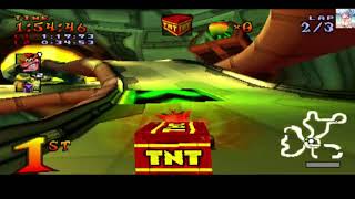 【PS1】Gem Stone Valley - FINAL BOSS - N. Oxide's Challenge 【Crash Team Racing】 screenshot 2