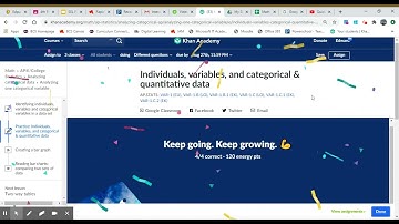 Khan Academy: Categorical & Quantitative Variables
