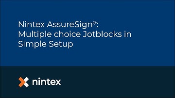 Nintex AssureSign®: Multiple choice Jotblocks in Simple Setup