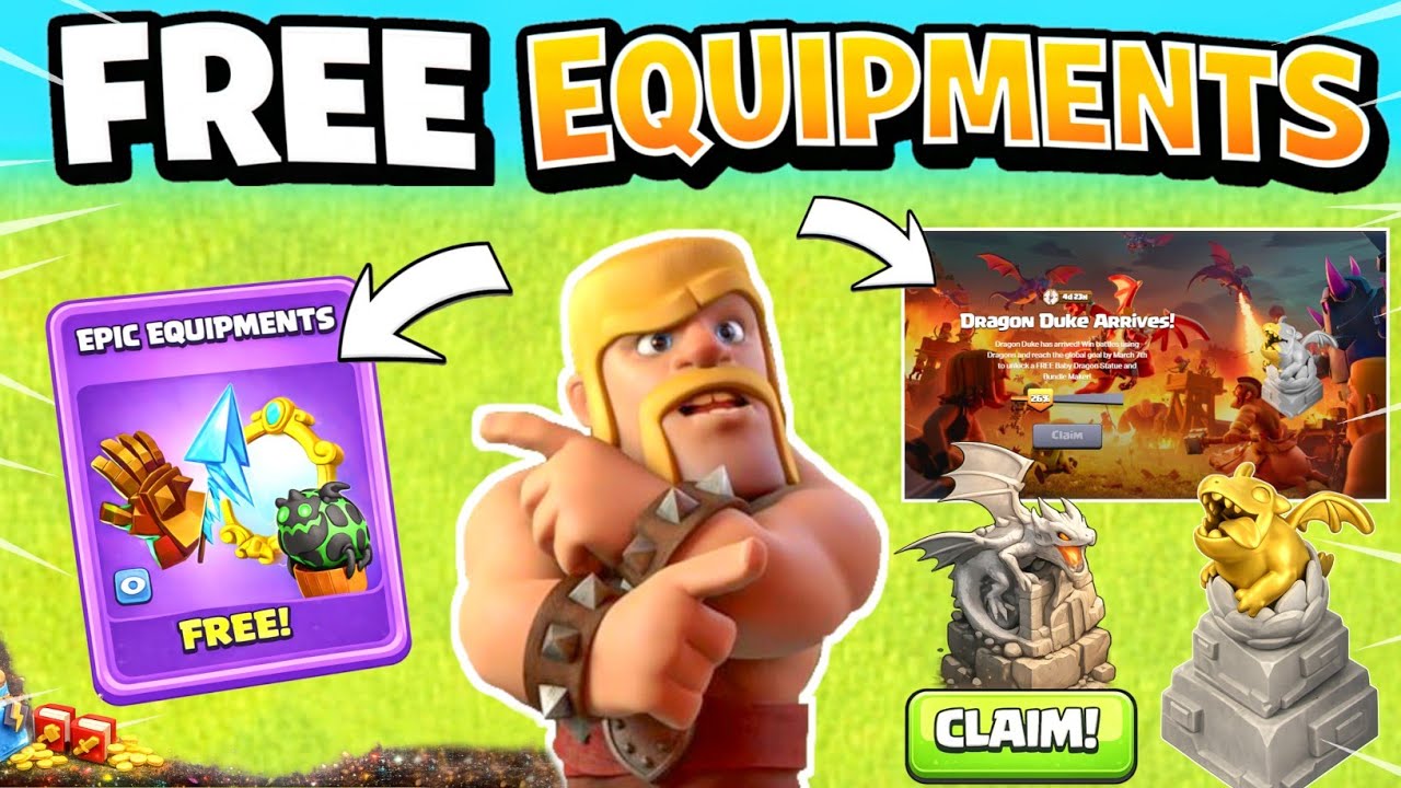 FREE Epic Equipment & Dragon Statue! 😱 New CoC Event Rewards | Clash Of Clans