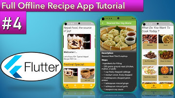 #flutter Offline Responsive Recipe App || part-4 || VxSwiper( image slider ) and GridView.builder ||
