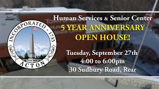 Acton Human Services & Senior Center 5 Year Anniversary Promo