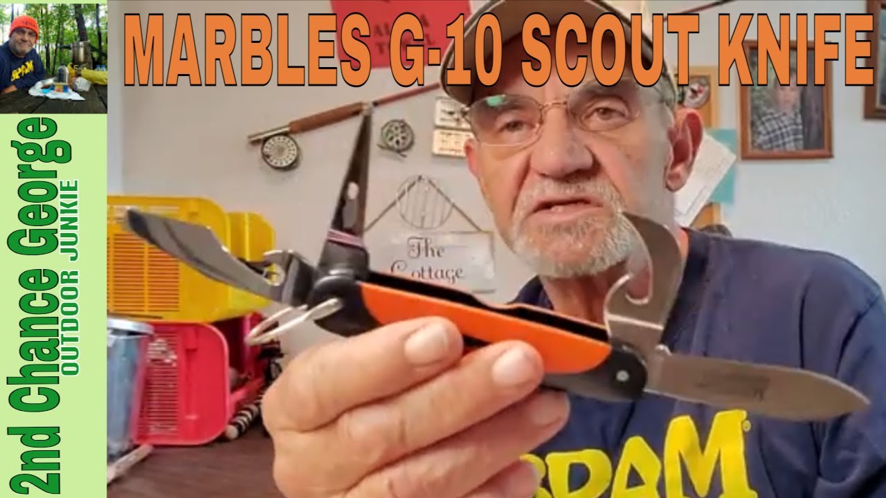 Marbles G-10 Orange Scout Knife, Better than the Traditional