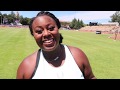 2016 Olympic Gold Medalist Michelle Carter at the 2019 Pre Classic