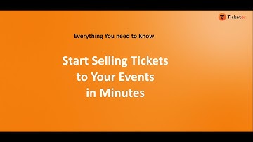Ticketor Quick Start - Start selling tickets in minutes