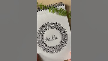 Easy mandala art for beginners🌻✨|Name mandala|Simple mandala patterns|Mandala shorts|Black mandala