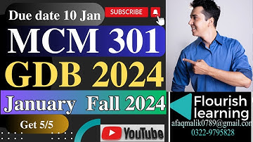 MCM301 GDB Solution 2024/ MCM301 GDB 2024 / MCM301 GDB Solution Fall 2023/ MCM301  GDB 2024 Solution