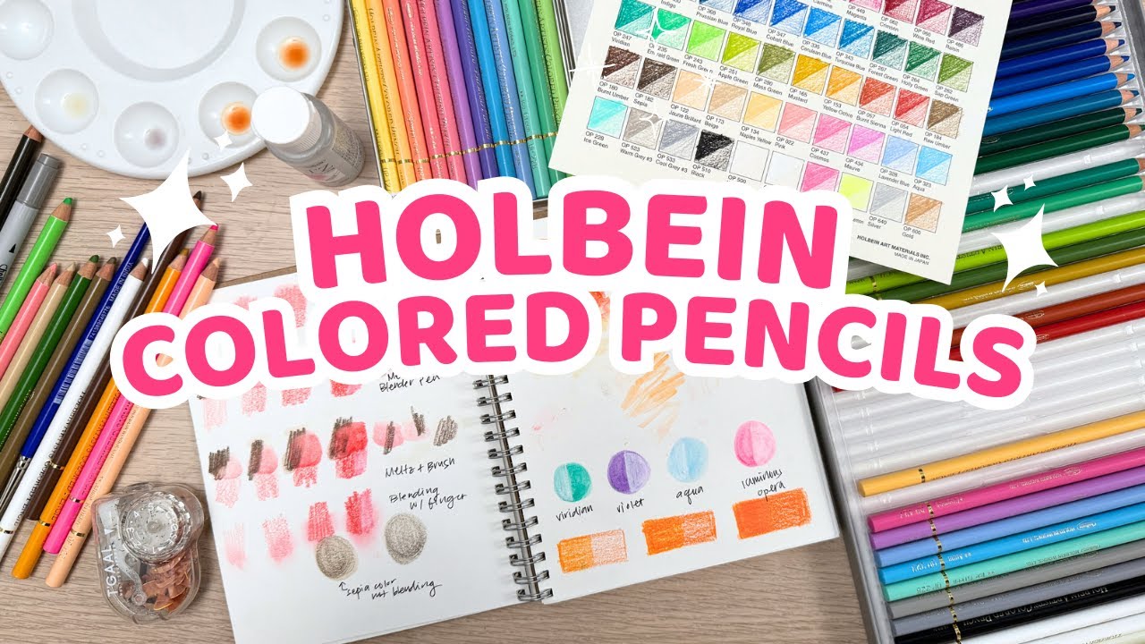 Holbein Colored Pencils and Meltz: Swatching and Overview