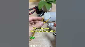 Cách gắn dây điện vào đuôi treo bóng đèn #trick #diy #bongdenled #daydien #shorts