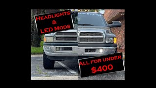 2nd Gen Cummins Build Ep 3 (Headlights, Led Bulbs, Led Pod Fogs)