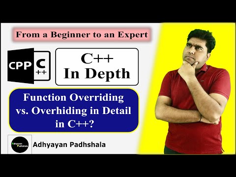 C++ with Linux | Lecture-4.8 Function Overriding vs. Hiding | C++ in Depth Tutorial for Beginners