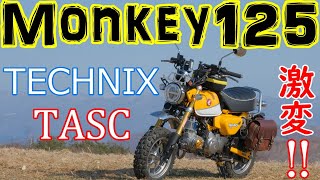 【モンキー125 Monkey125】テクニクス Tascフロントフォーク取付＆レビュー