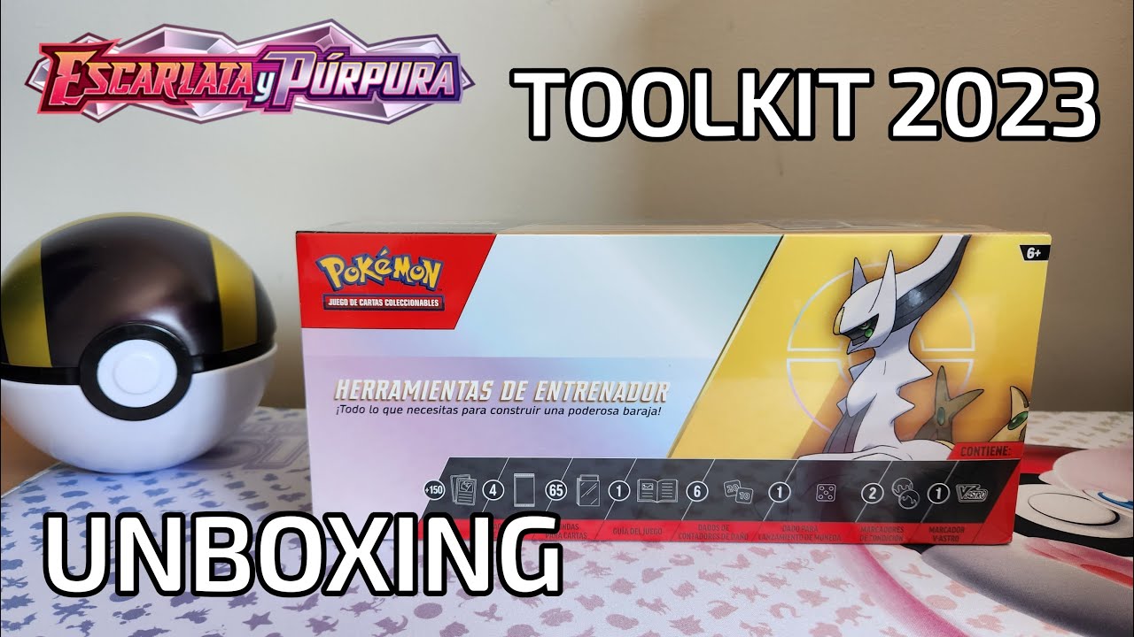 Pokémon TCG: Kit De Herramientas Para Entrenadores – Construye Barajas Competitivas Con Cartas ACE SPEC, 4 Sobres Y Guía Estratégica – Incluye Código Para Juego Online
