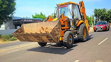 Jcb 3dx Eco Machine Backhoe Loader Loading Mud in Eicher and Massey Tractors with Trolley। Jcb Video