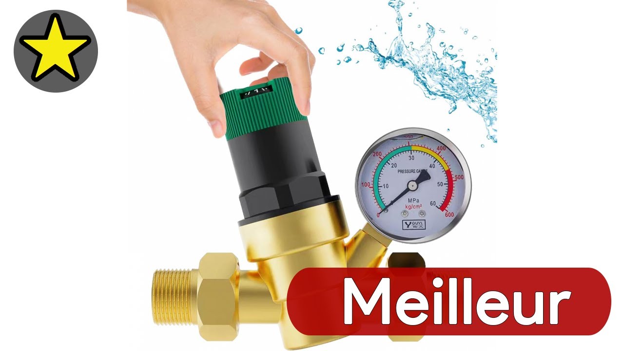 Régulateur Et Réducteur De Pression Réducteur De Pression D'eau DN20 3/4'' Avec Manomètre - Laiton Durable Groupe Securite Chauffe Eau