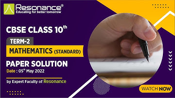 Class 10 term 2 CBSE board Mathematics ( Standard ) Question Paper Solution 2022  | 5th May 2022