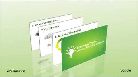 Disaster Recovery Report Quarter1 2013 by Quorum Inc