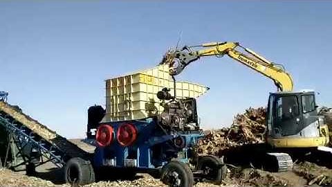 Large tree roots shredder machine/stump crusher/wood smashing machine