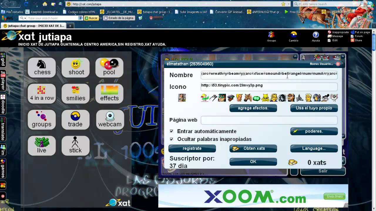 como crear nick con poderes de xat YouTube