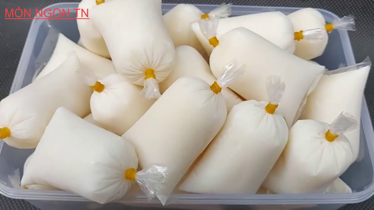 KEM DỪA TÚI - Cách làm Kem Dừa Túi mịn dẻo cực ngon không cần dùng máy