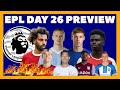 PREMIER LEAGUE WEEK 26 PREDICTIONS ~ CHELSEA/SPURS GAME POSTPONED